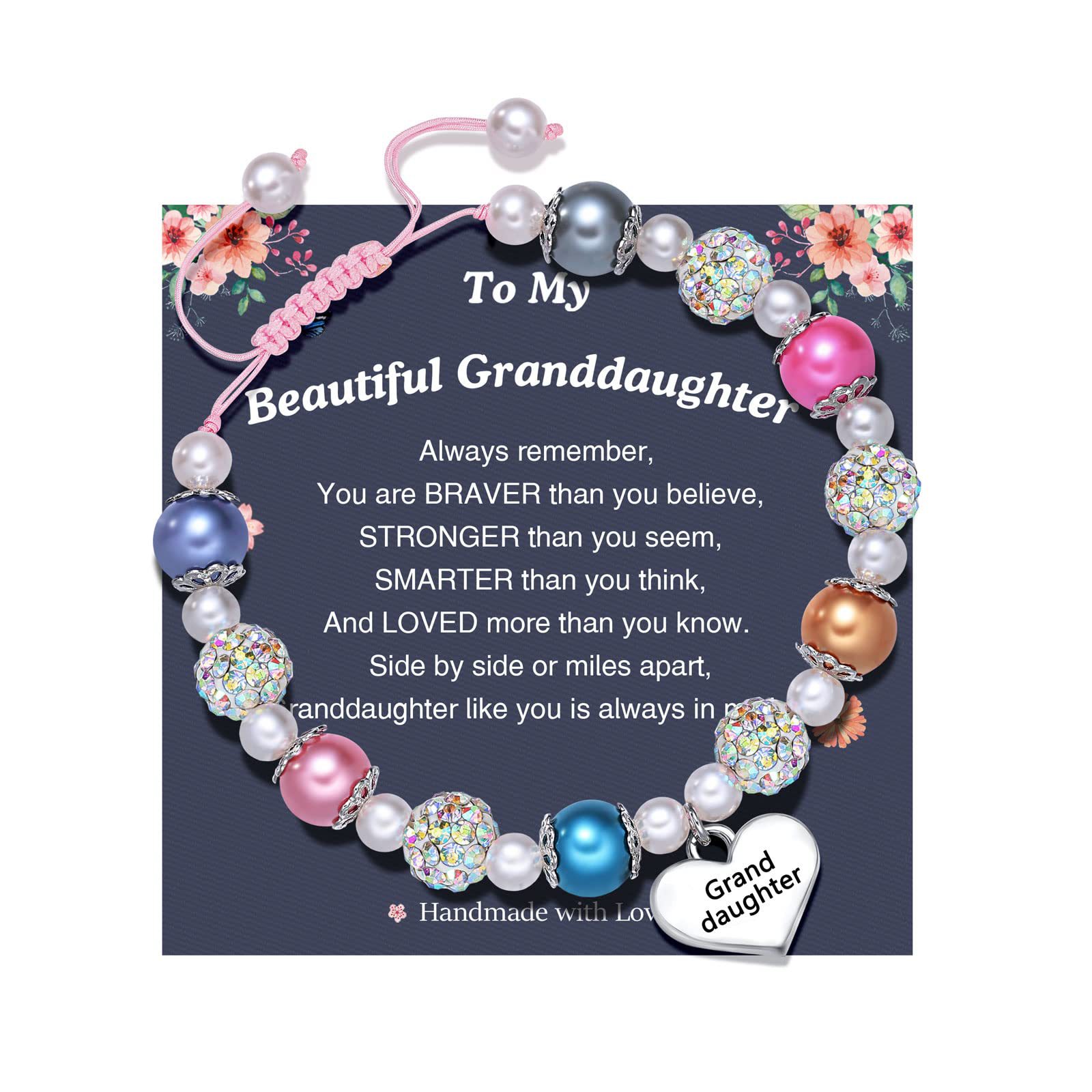 12:Color Shambhala Bracelet Beautiful Granddaughter Card