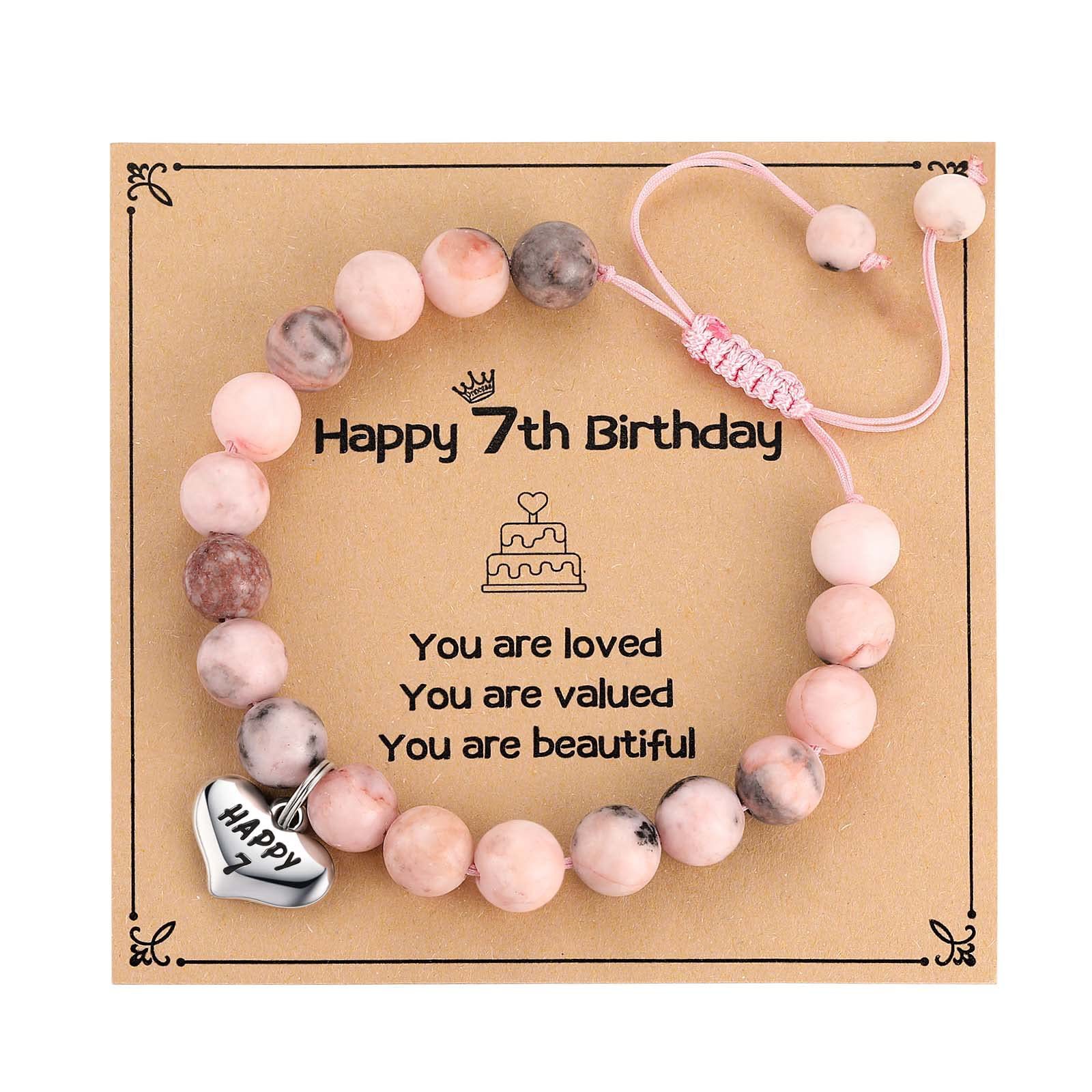 4:Pink Zebra Bracelet Happy 7 Card