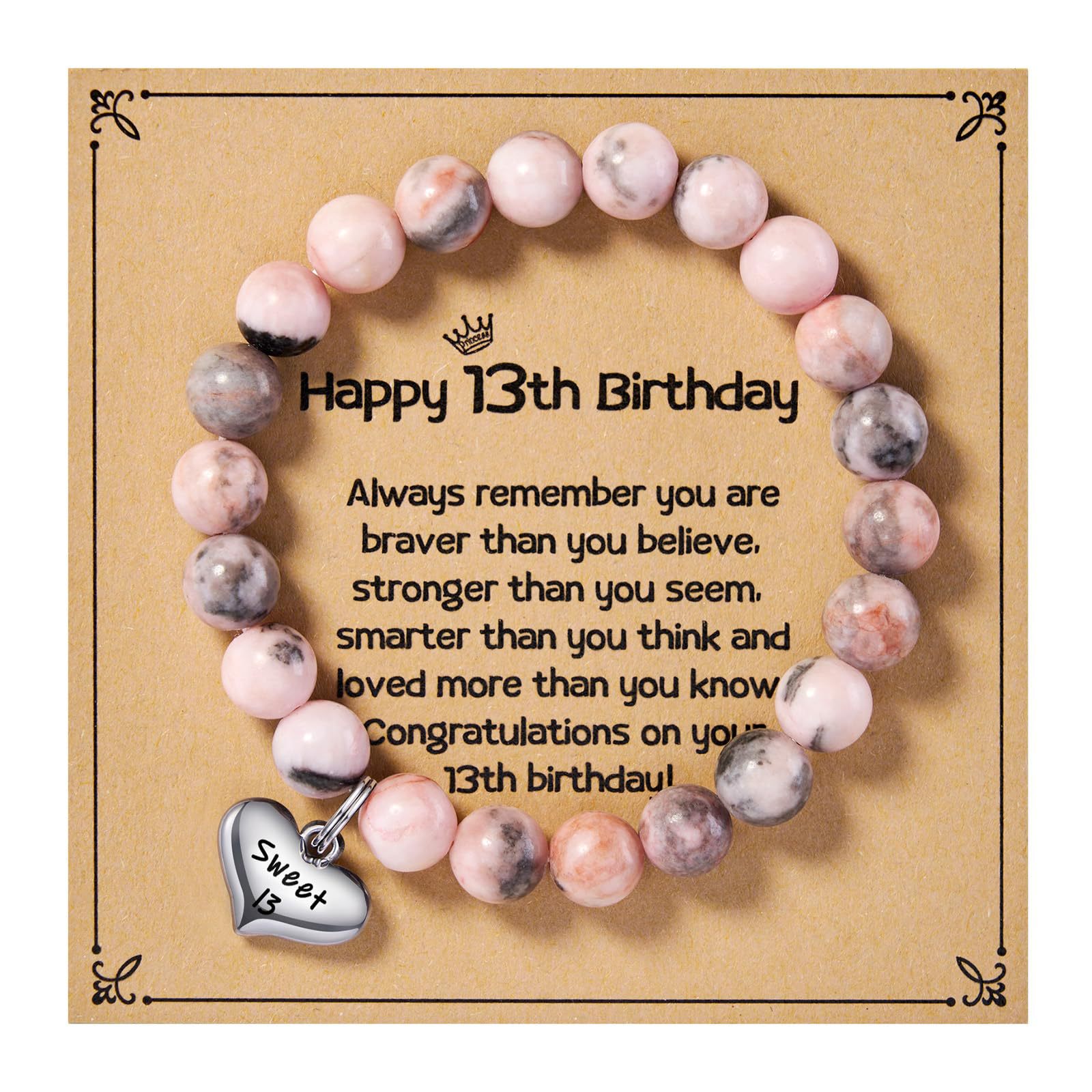 17:Pink Zebra stretch rope Happy 13 card