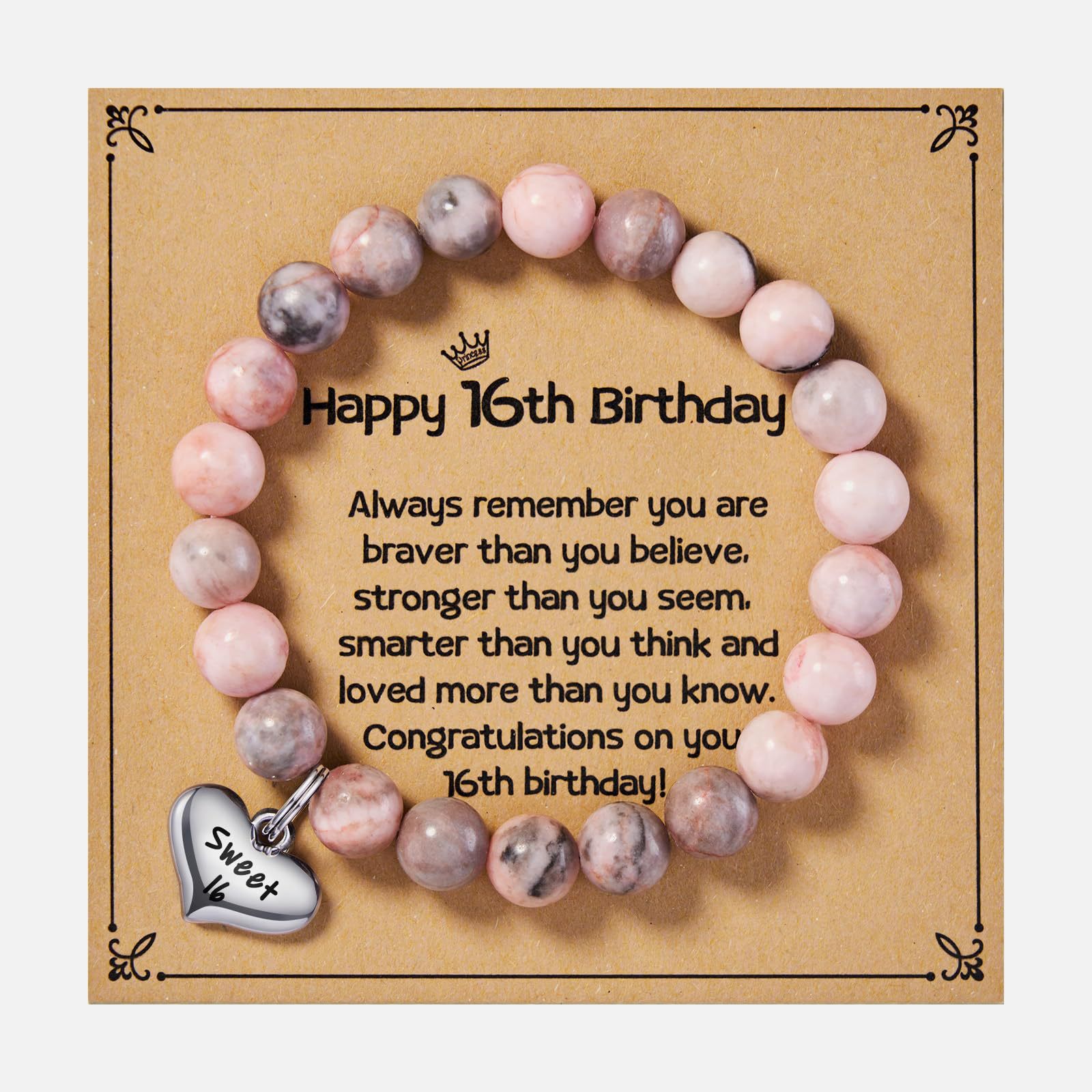 18:Pink Zebra stretch rope Happy 16 card