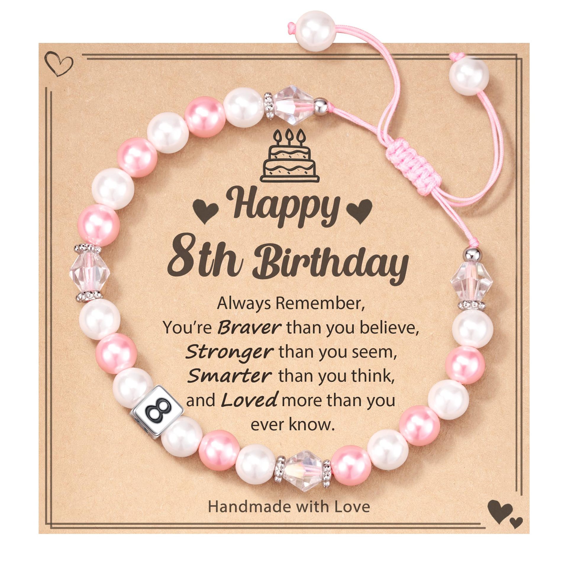 7:Pearl Bracelet Happy8 Years Old Card