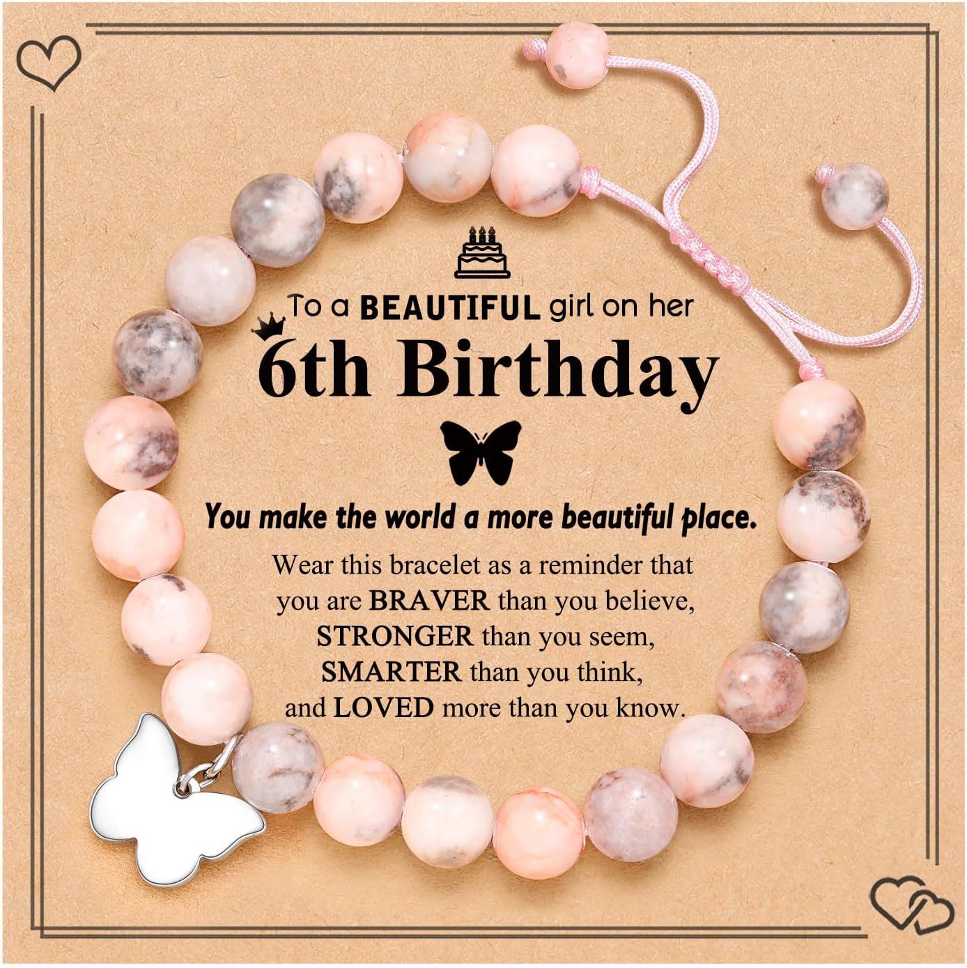 16:Pink Zebra Butterfly Card 1