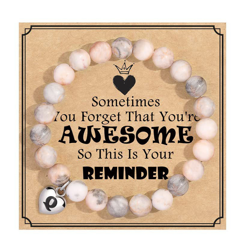 17:Q Letter Sometimes Card Bracelet