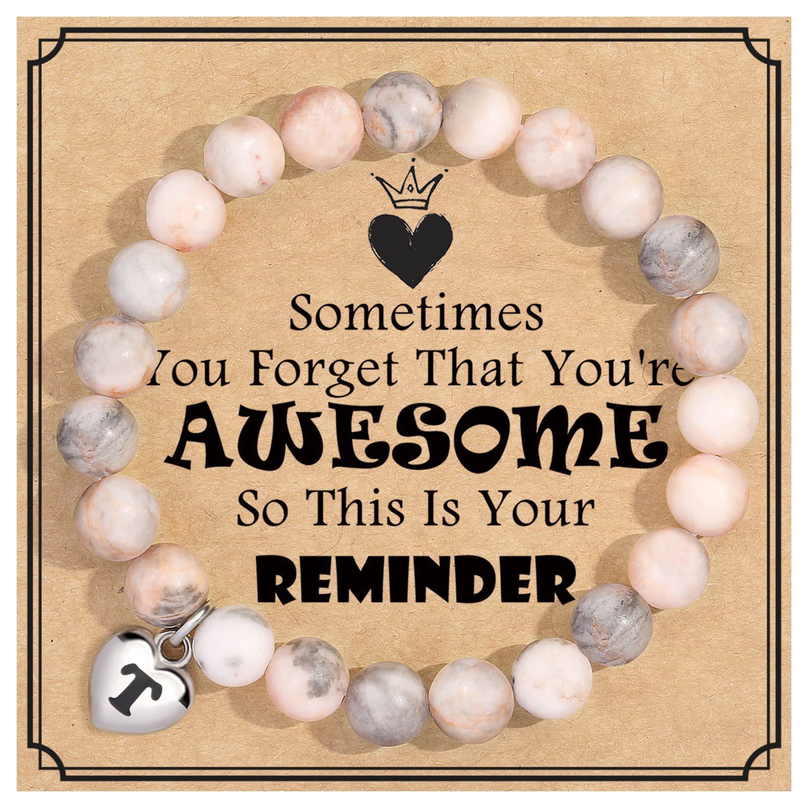 20:T Letter Sometimes Card Bracelet