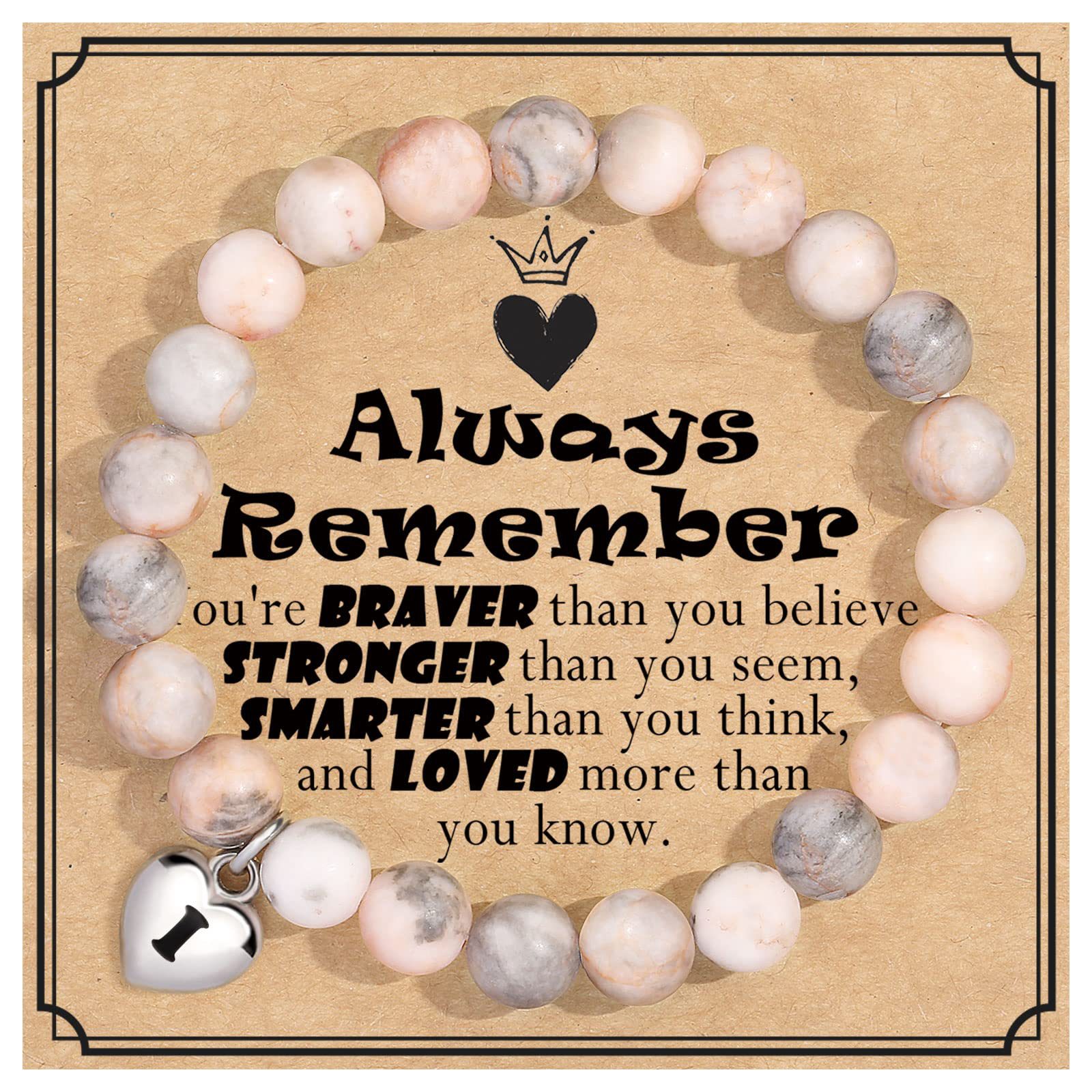 35:I Letter Always Remember Card Bracelet