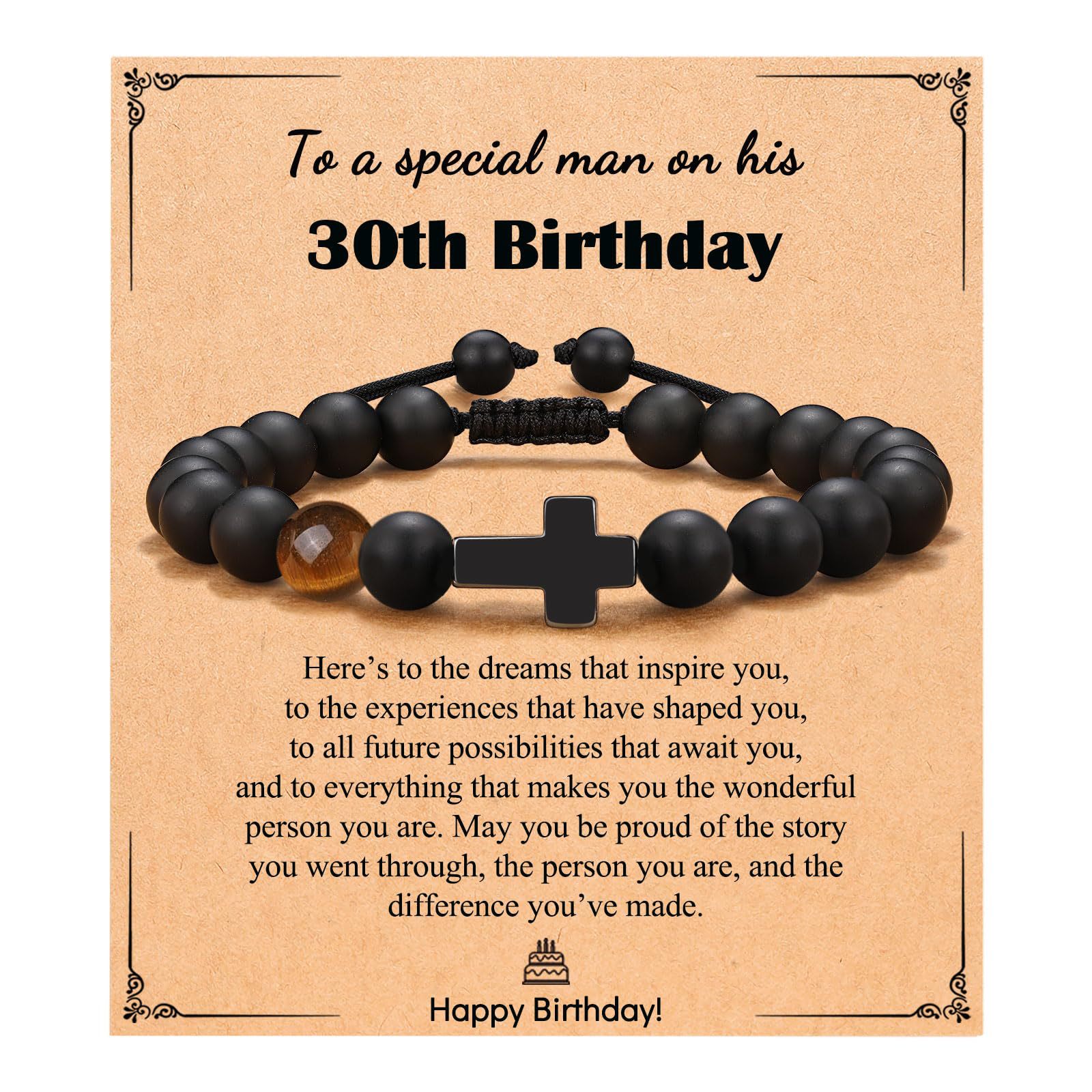 6:Cross Bracelet Card 30-year-old Birthday