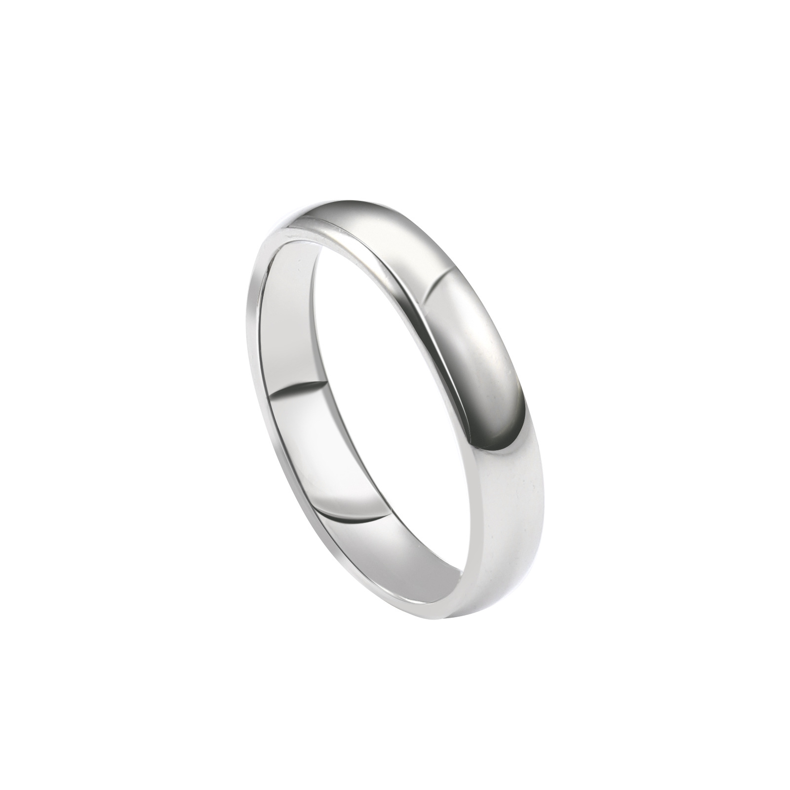 Silver plain circle style US Size #5