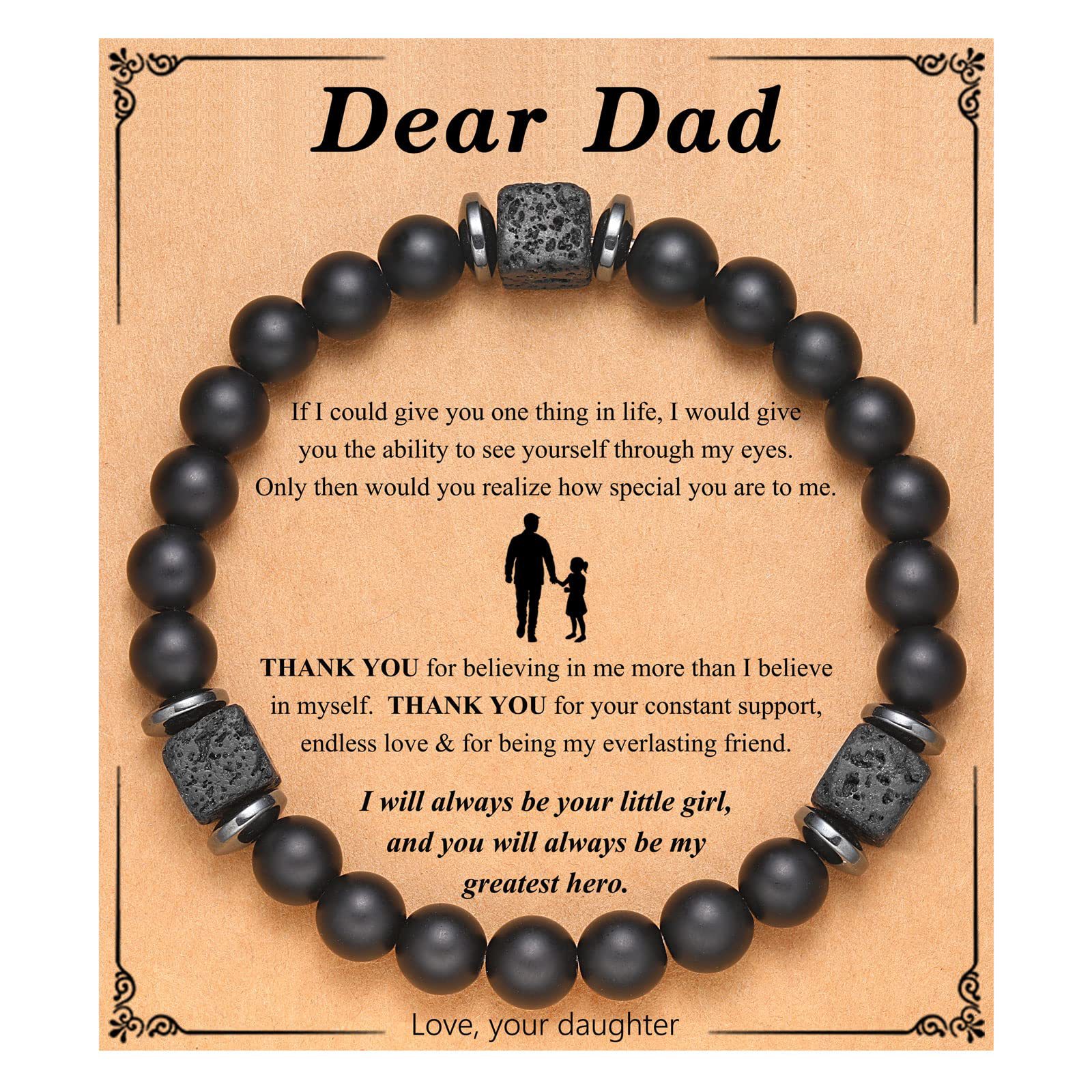 11:Volcanic Stone Bracelet Dear Dad Card