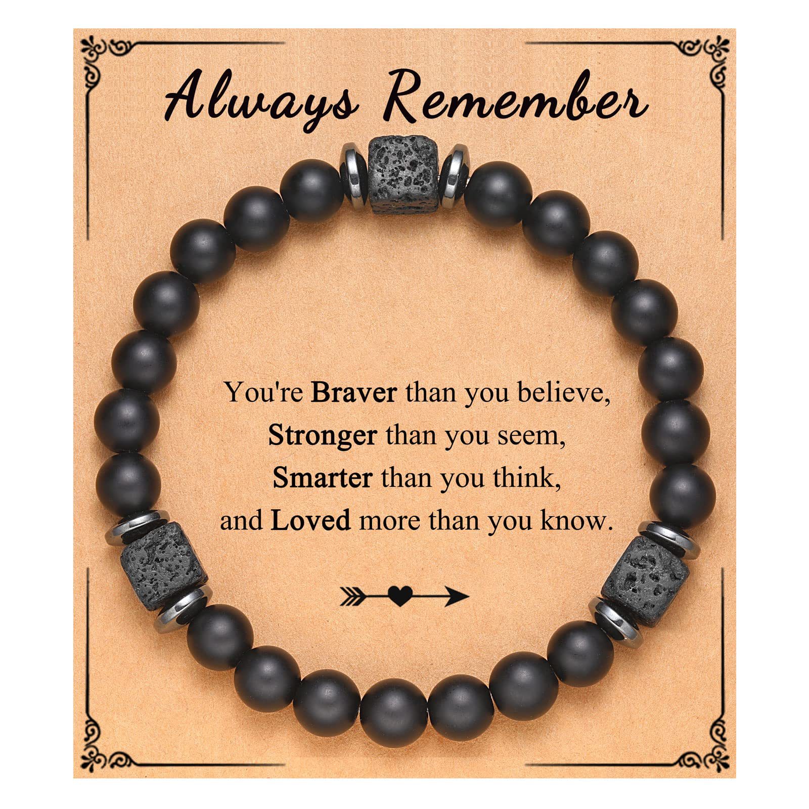 20:Volcanic Stone Bracelet Always remember Card
