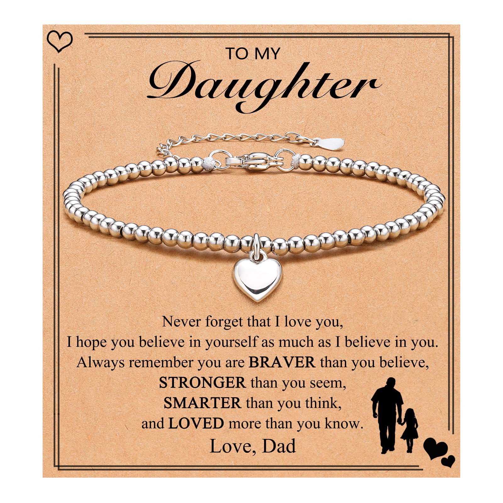1:Bracelet Card Daughter Gifts from dad