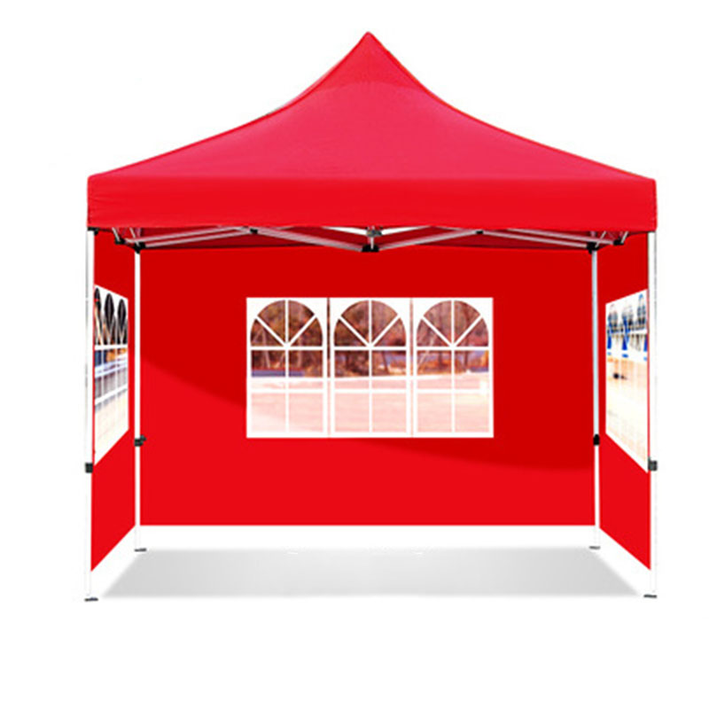 Automatic frame Red 3*3m and 3 sides Roman window Red Scarf