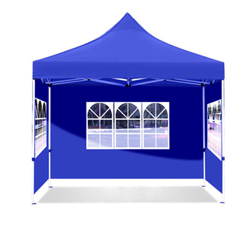 Automatic frame blue 3*3m and 3 sides Roman window blue cloth