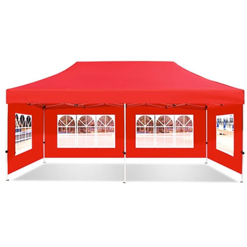 Automatic frame Red 3*6m and 3 sides Roman window Red Scarf