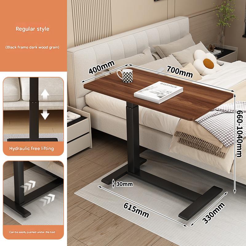 Black frame   dark wood grain desktop mobile hydraulic lifting model