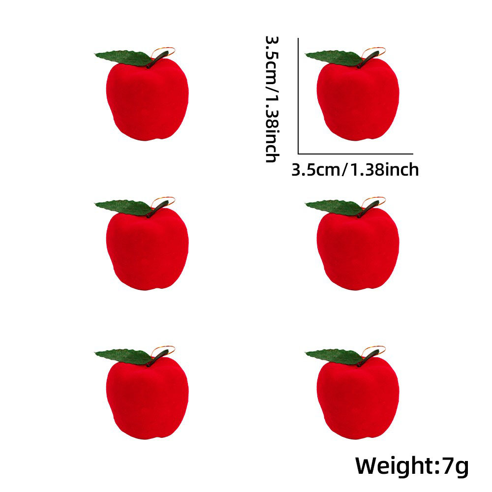 3.5CM red apple (6 pcs/pack)