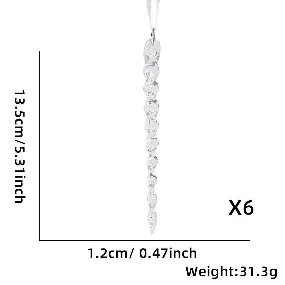 Transparent icicles (6 pcs/bag)