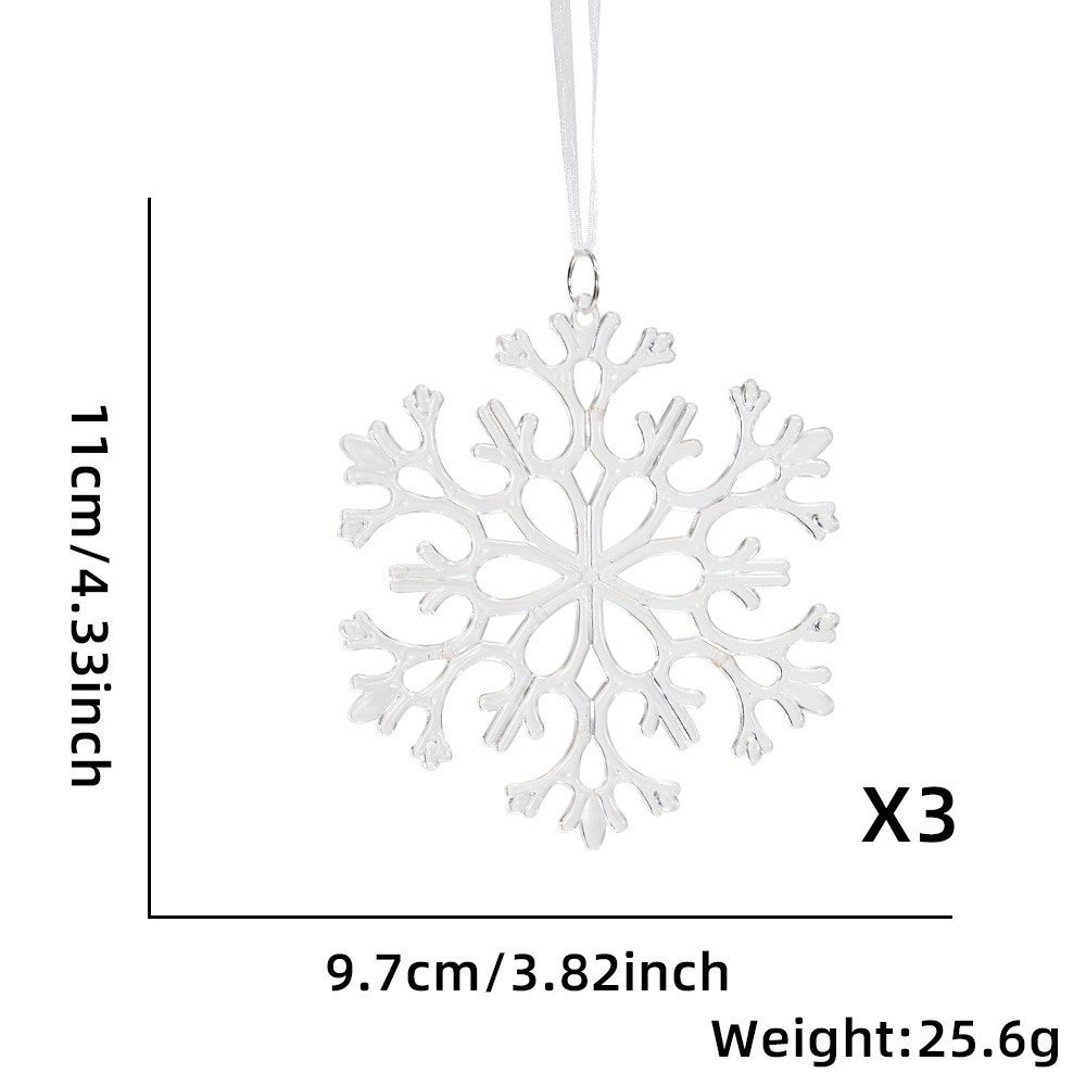 Transparent Snowflake type A (3/bag)