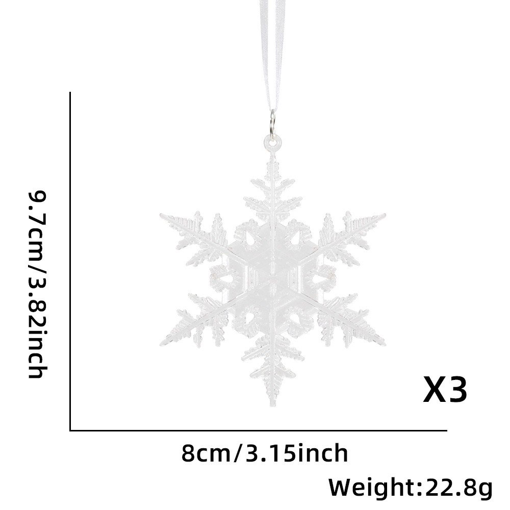 Transparent Snowflake type B (3/bag)
