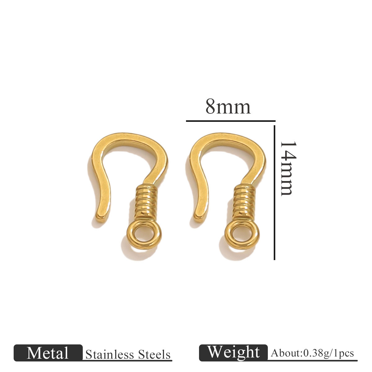 23:Gold - Spiral ear hook