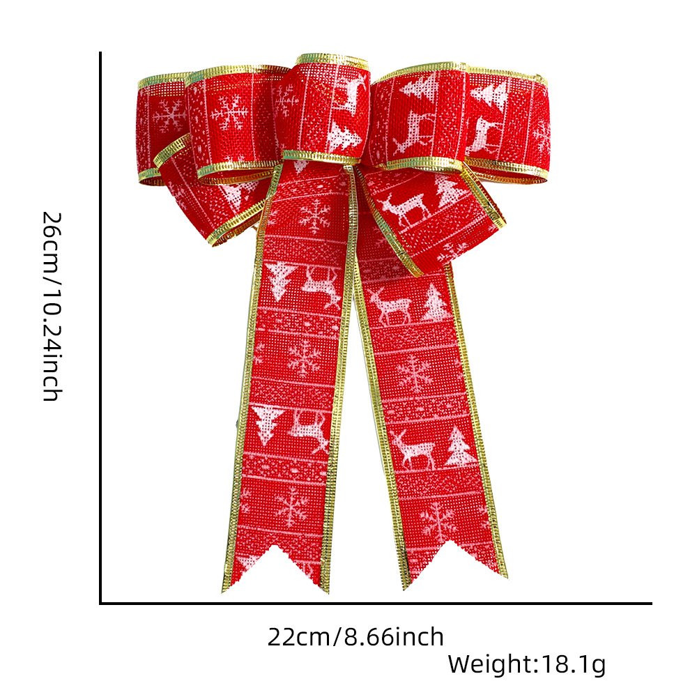 Red White Elk Christmas Tree