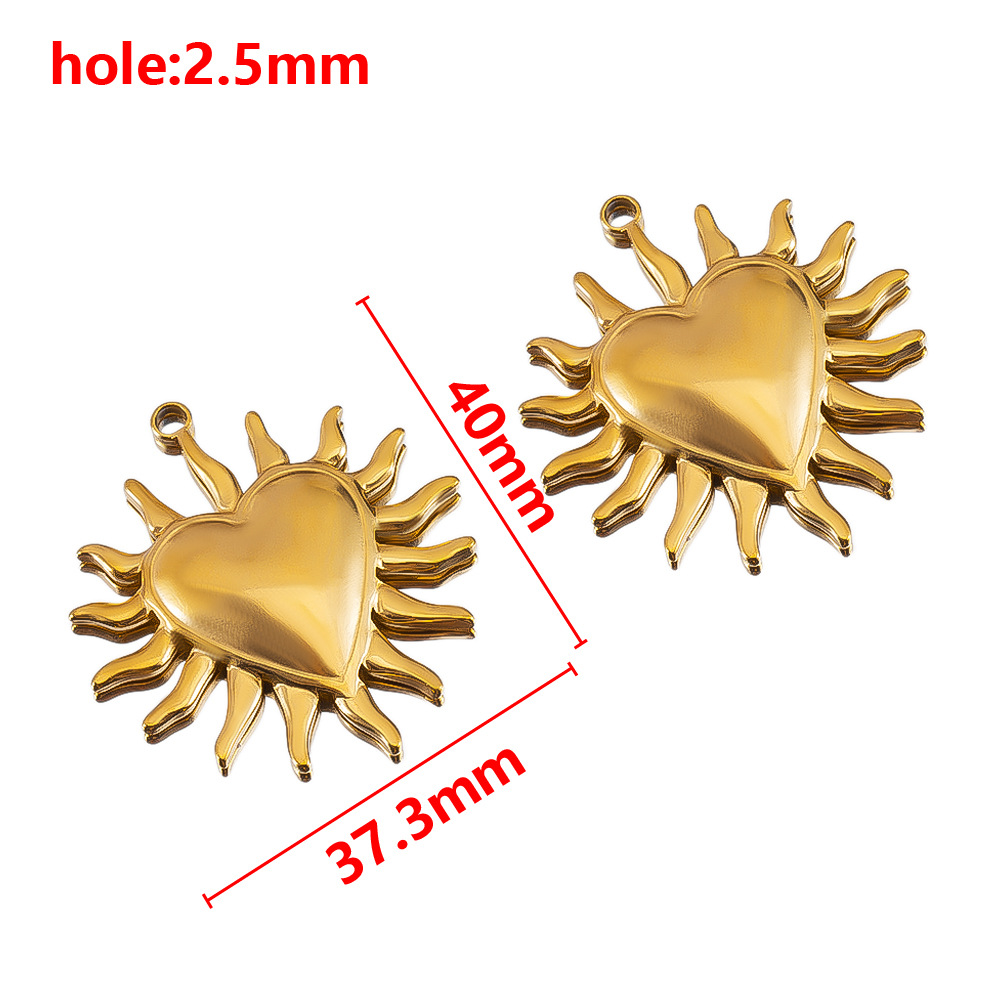 The large heart with smooth antennae is 40* 33.3mm