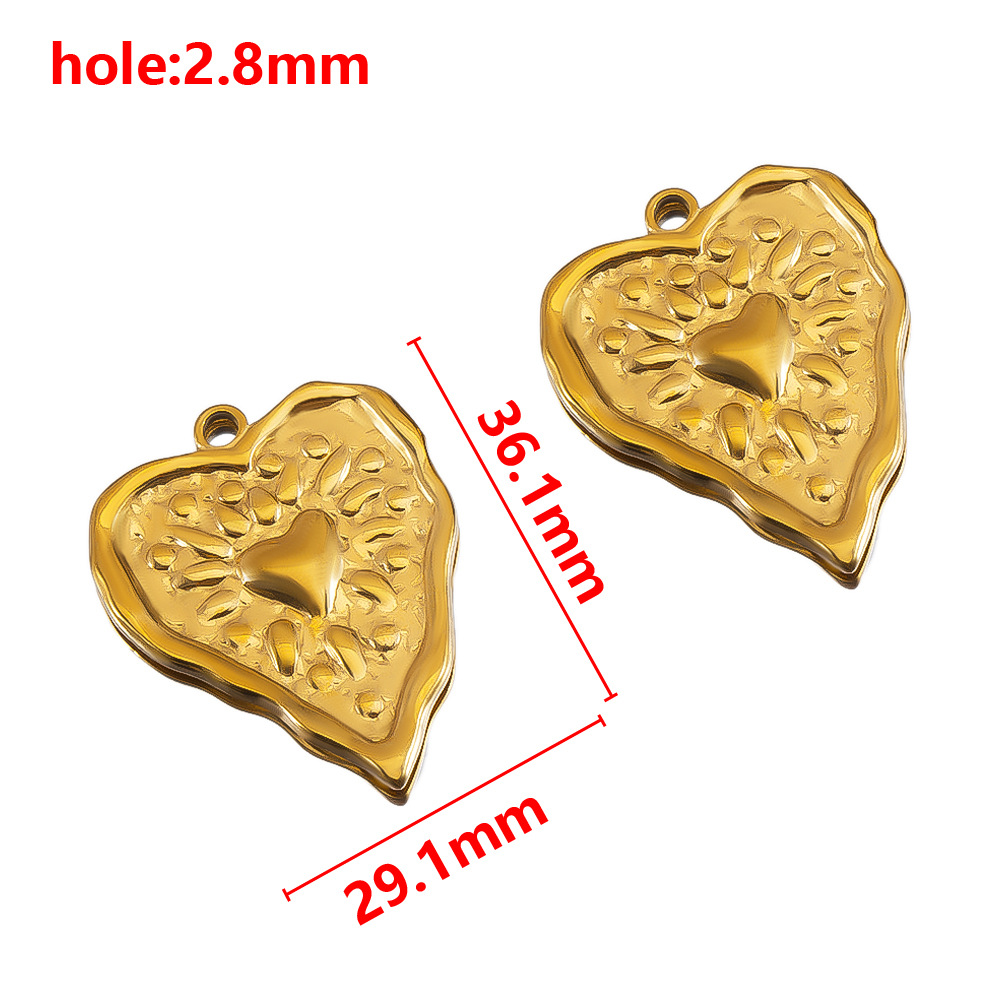 Embossed heart shape 29.1*36.1mm