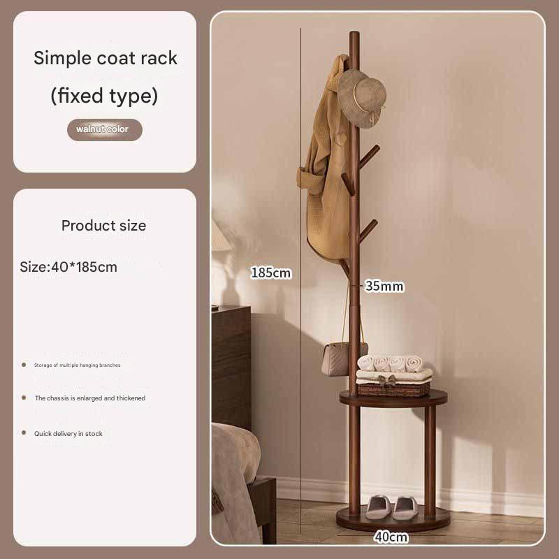 SP Circular fixed coat rack in walnut color