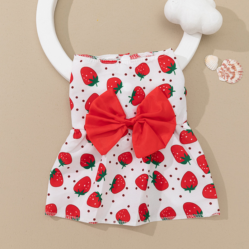 Red Bow Strawberry Skirt