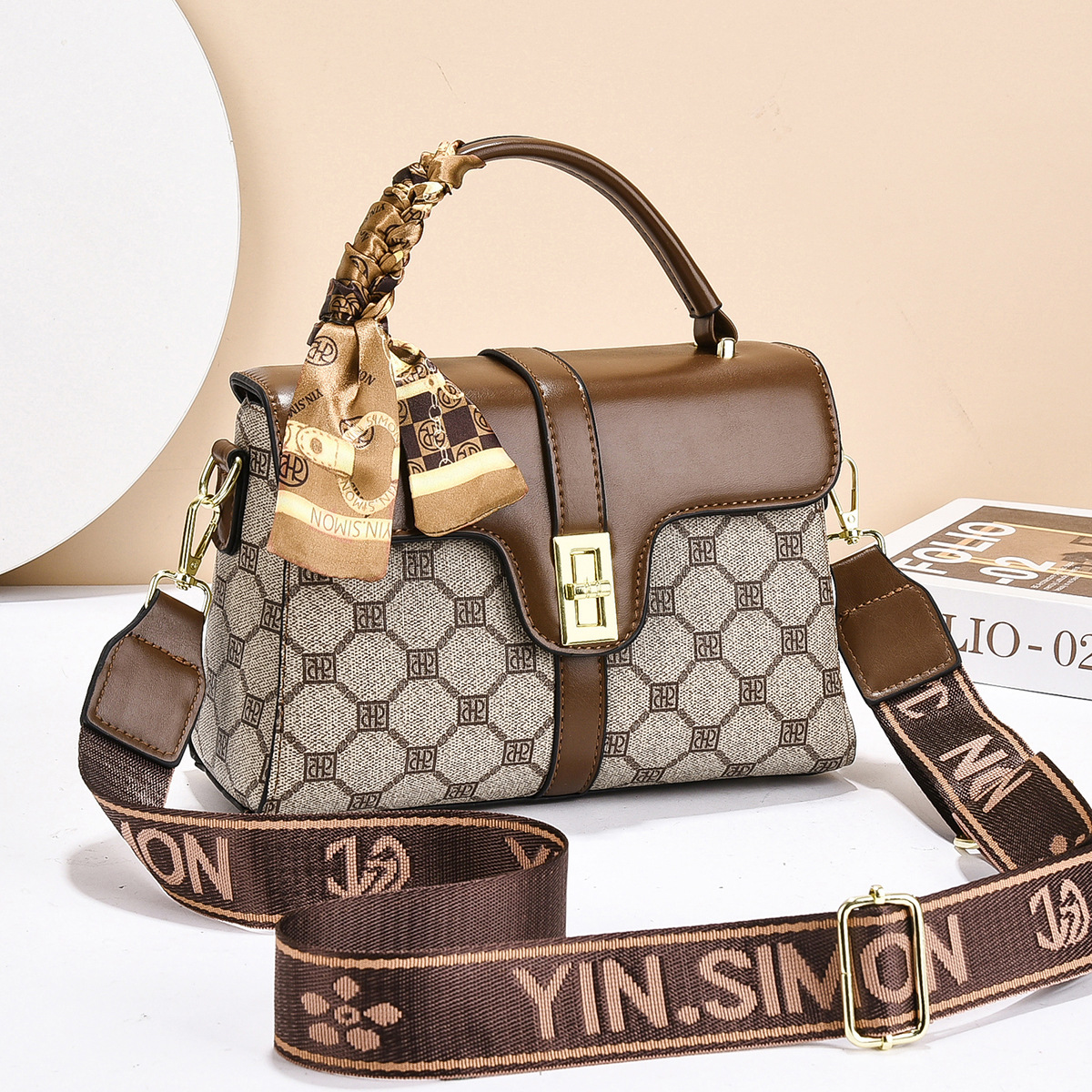 Diamond double r material-dark khaki