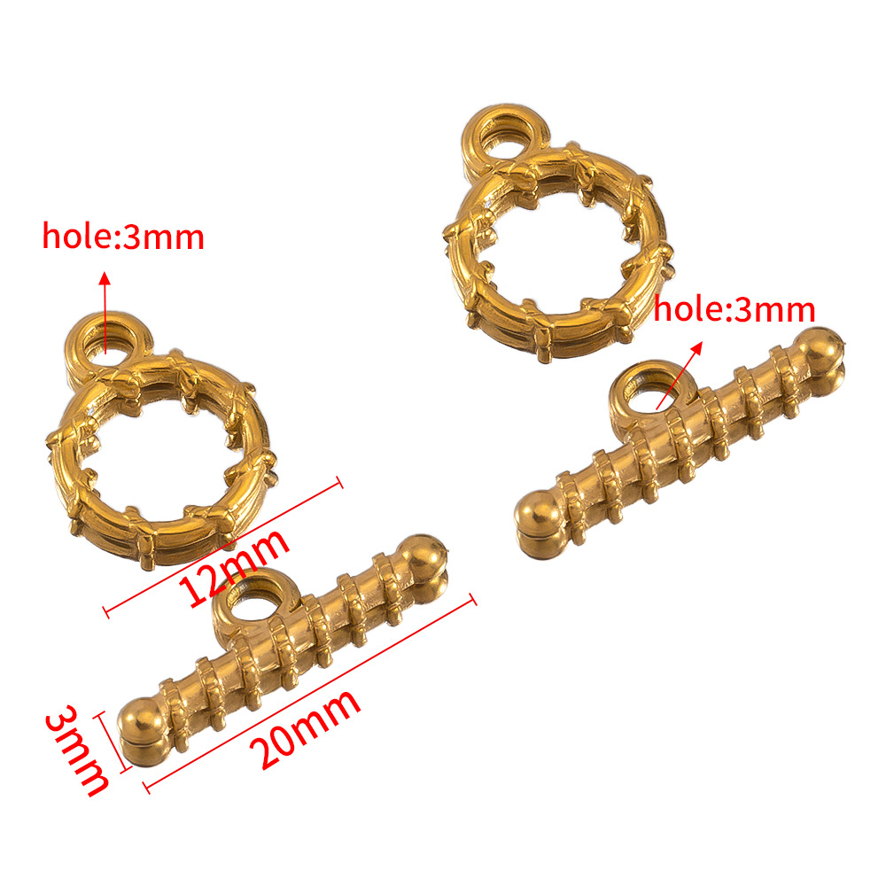 Diameter 12 sticks 3×20mm-gold-3 sets