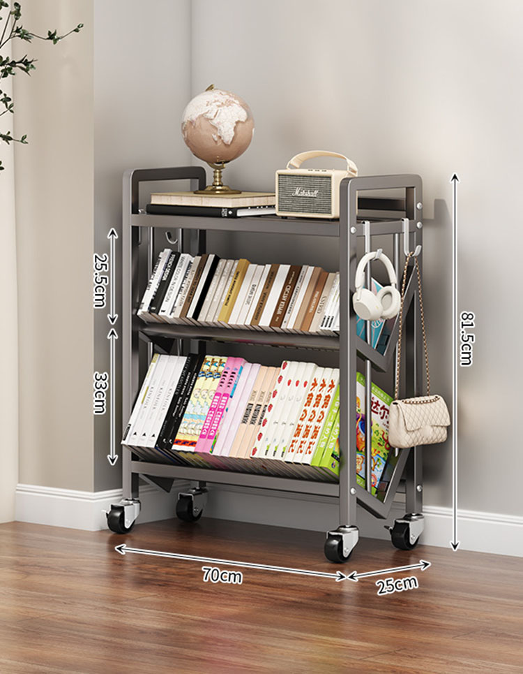 Floor shelf gun gray (3 layers 70cm)