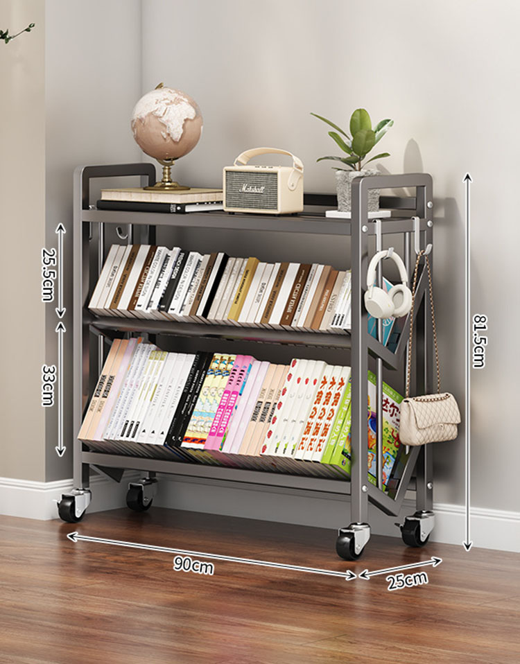 Floor shelf gun gray (3 layers 90cm)