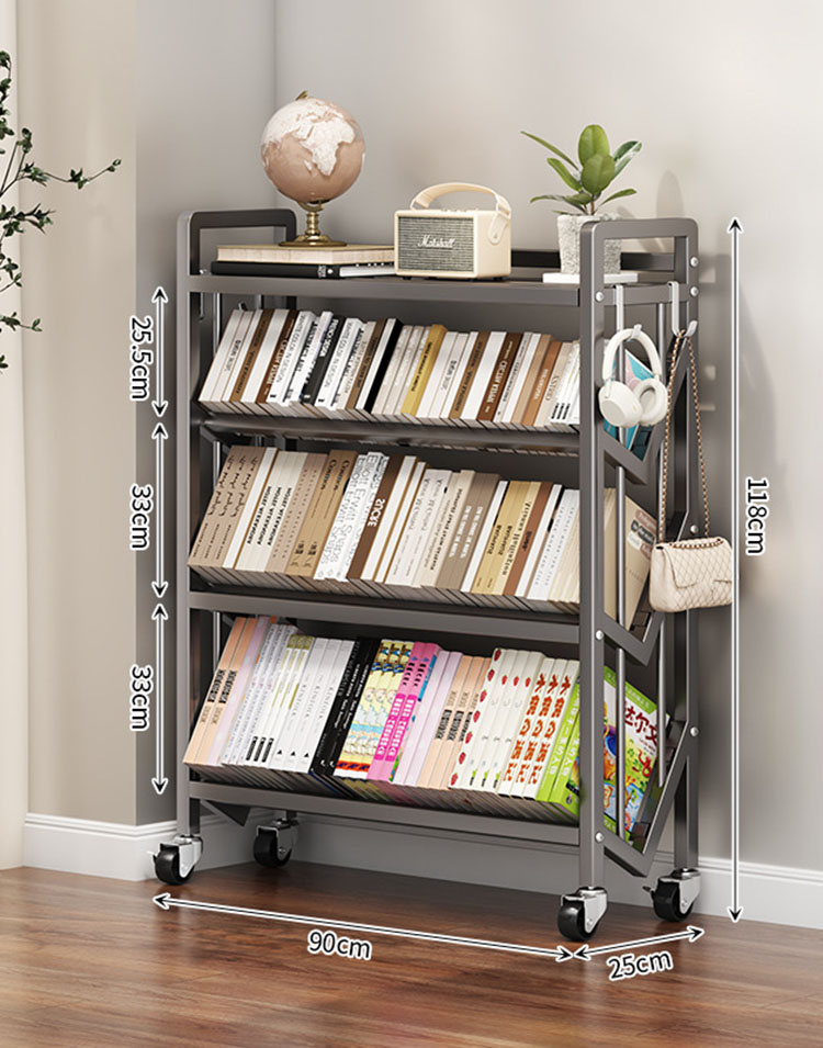 Floor shelf gun gray (4 layers 90cm)