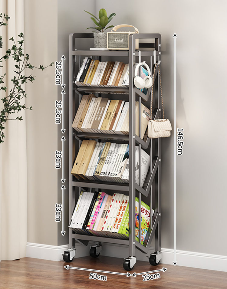 Floor shelf gun gray (5 layers 50cm)