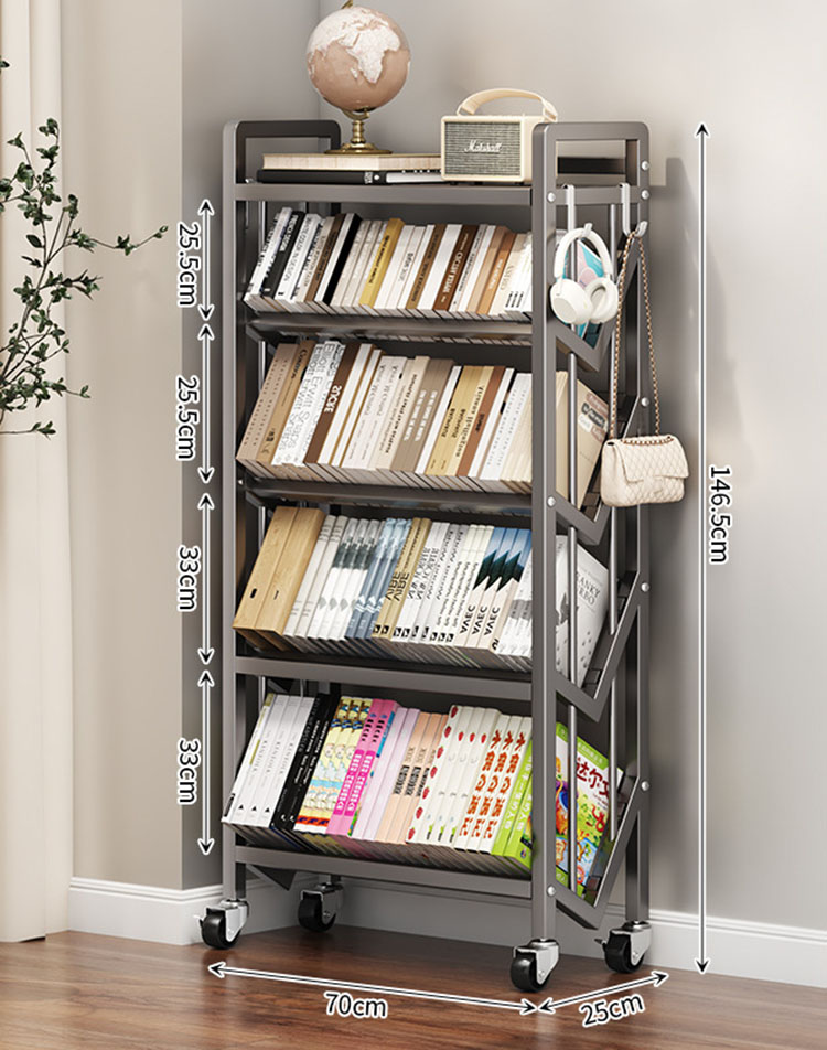 Floor shelf gun gray (5 layers 70cm)