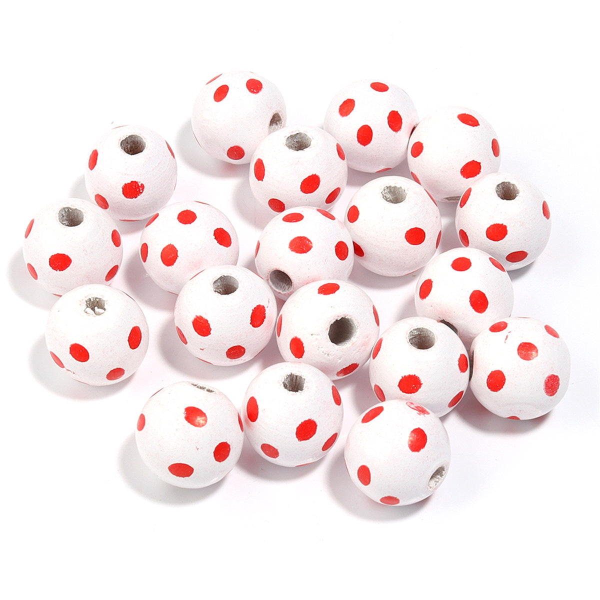 Red dots on white background
