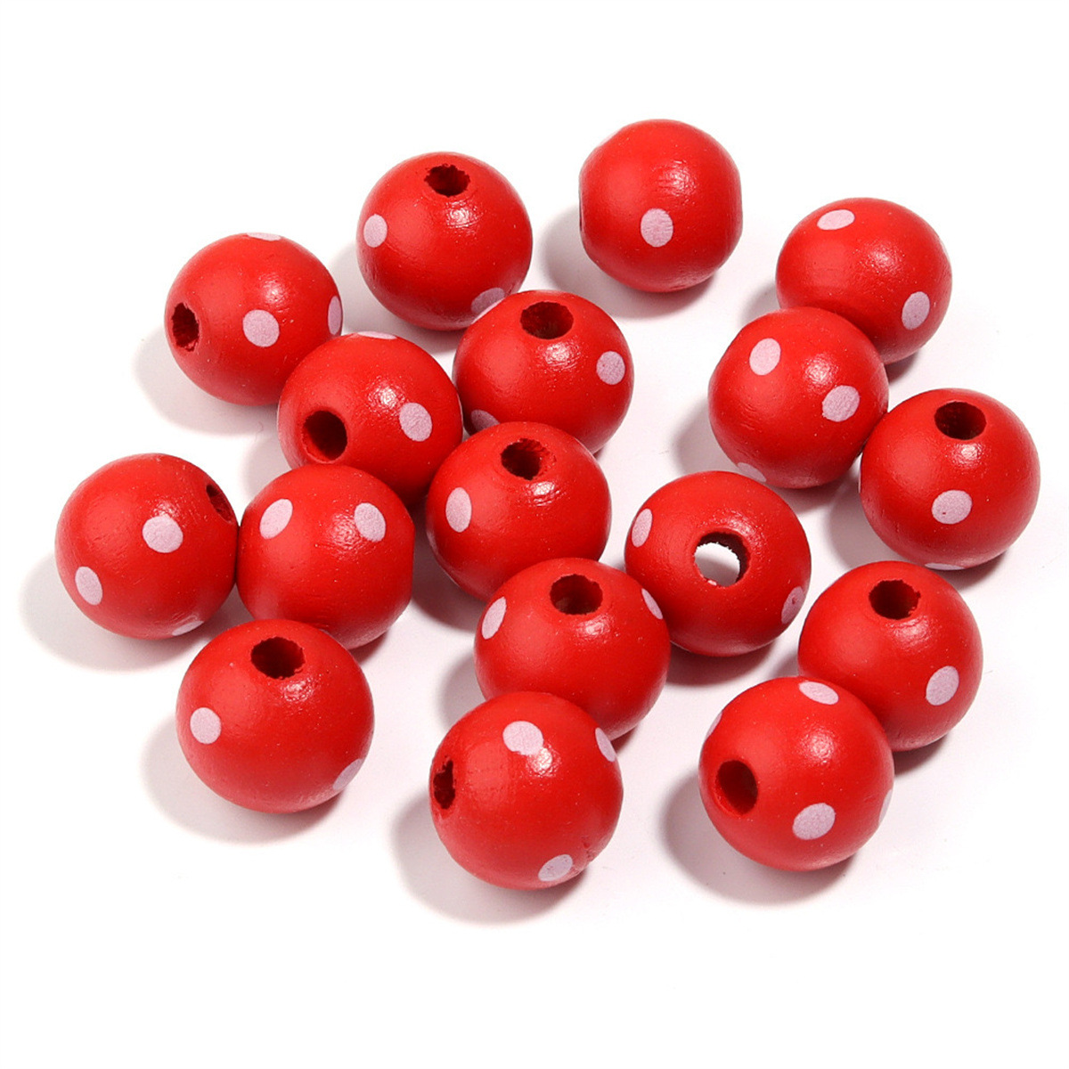 6:White dots on red background