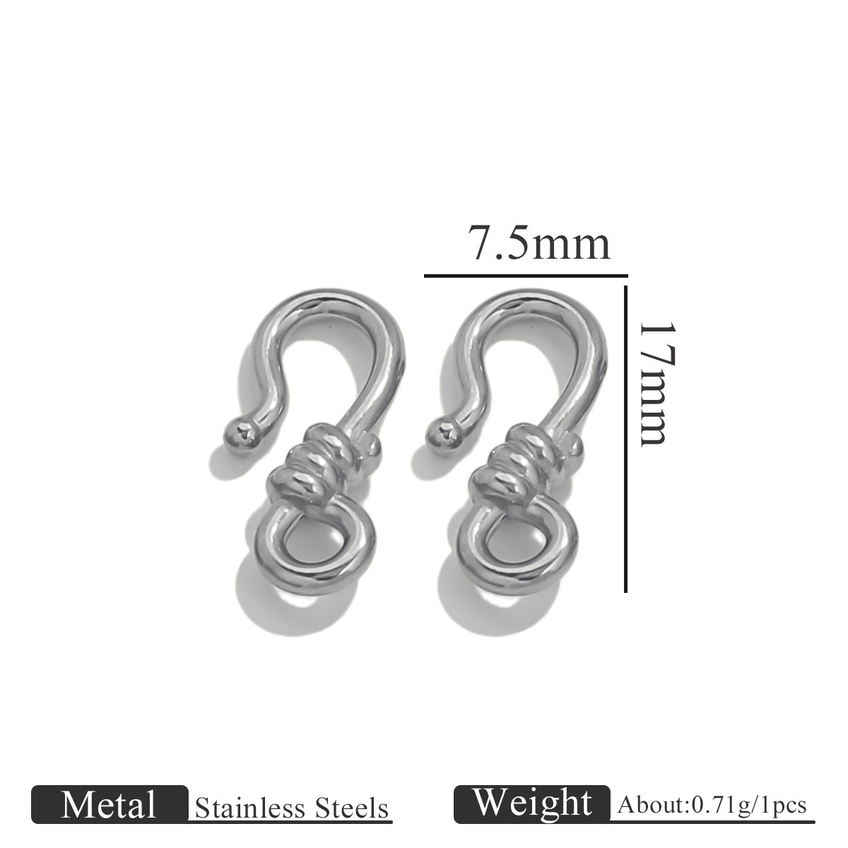 Steel color -Twisted dough twists