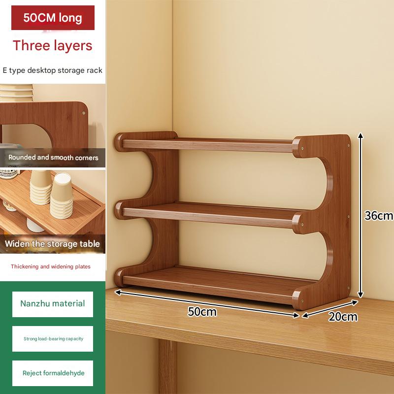 E-type full-panel storage rack 3 layers 50cm