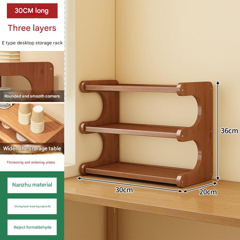 E-type full-panel storage rack 3 layers 30cm