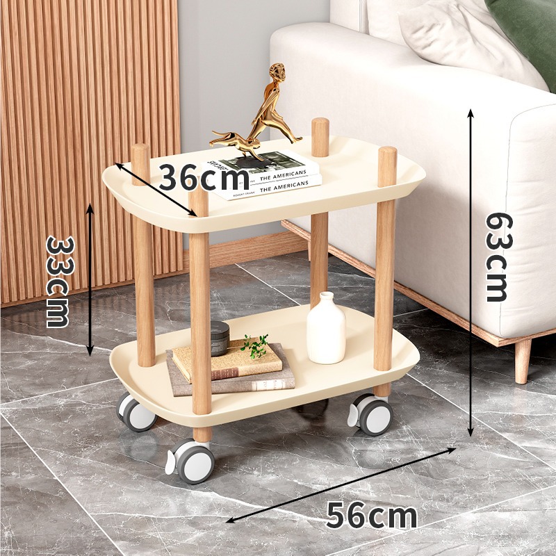 [Disc Beech] beige two-layer silent pulley