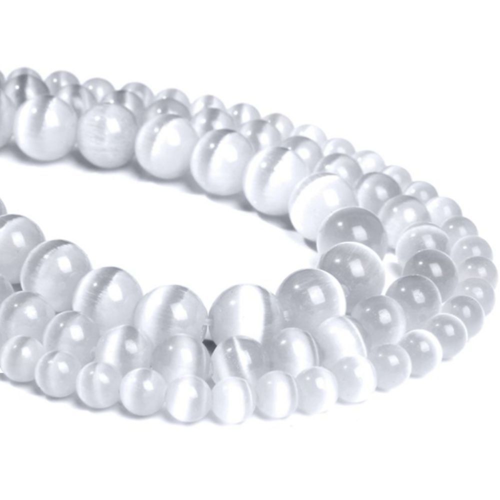 White cat eye 10mm (about 38 pieces)