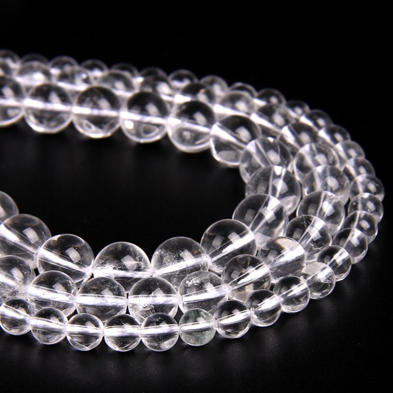 White crystal 8mm (about 48 pieces)