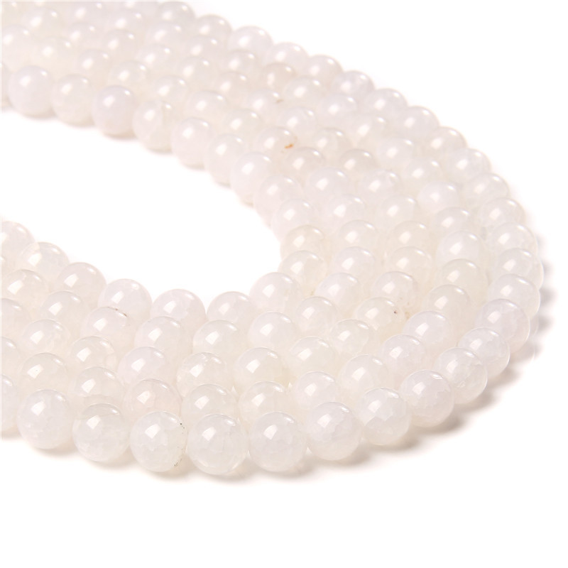 White marble 8mm (about 48 pieces)