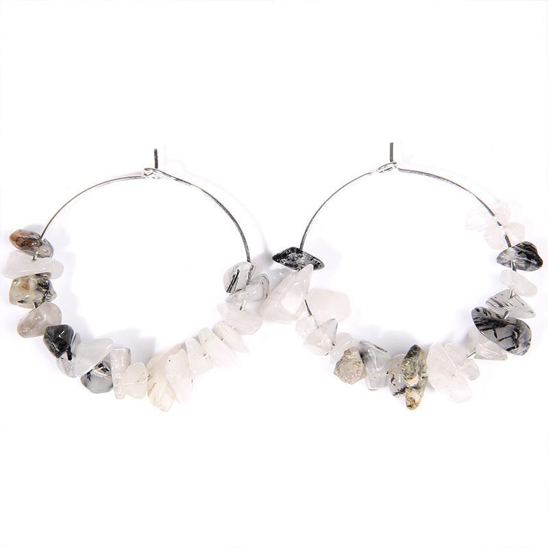 Black and white hair crystal