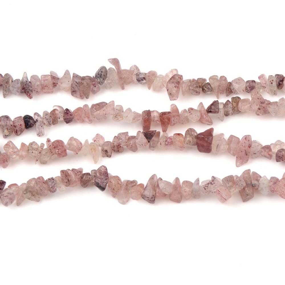 Strawberry Crystal 5-8mm, about 85cm long