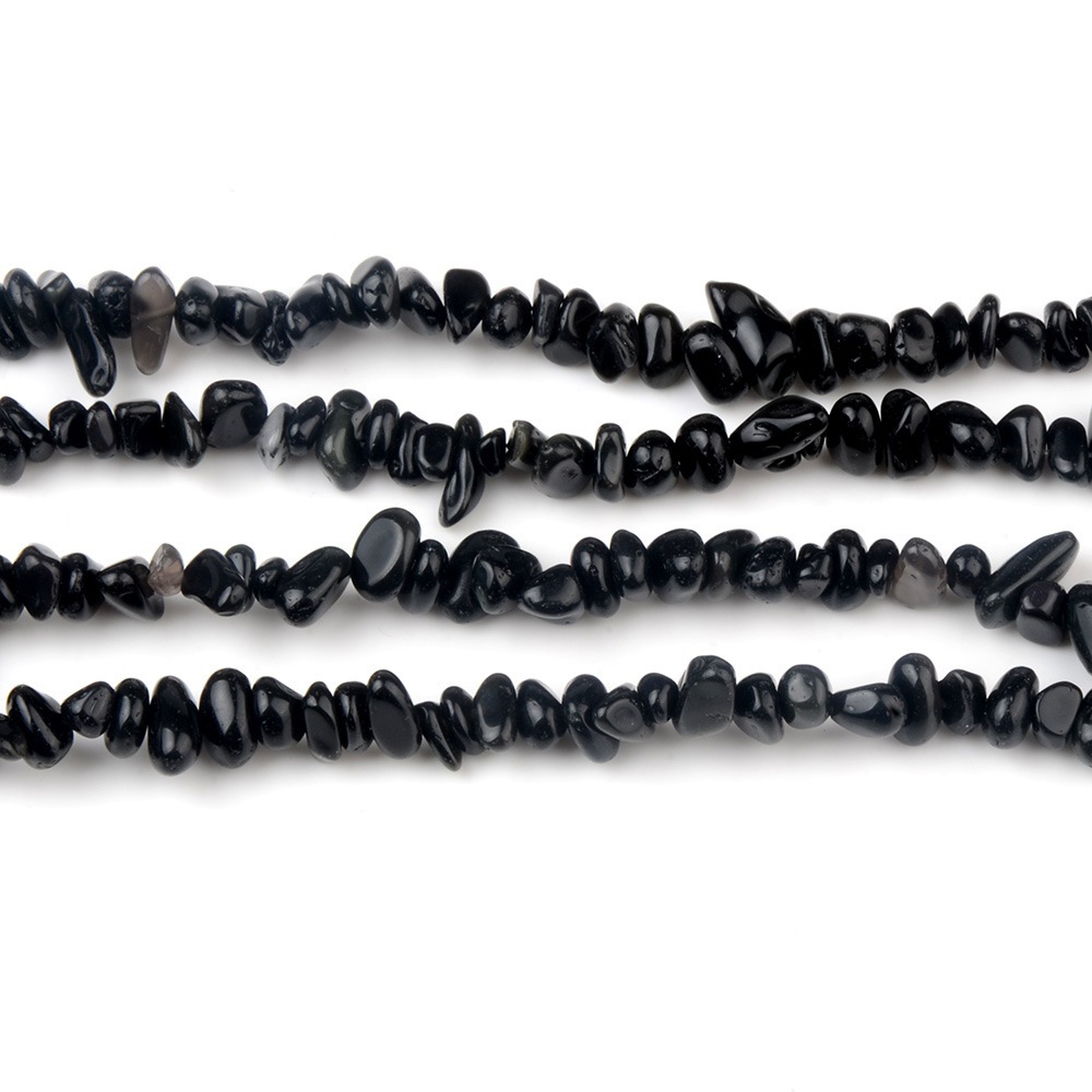 Black agate 5-8mm, about 85cm long