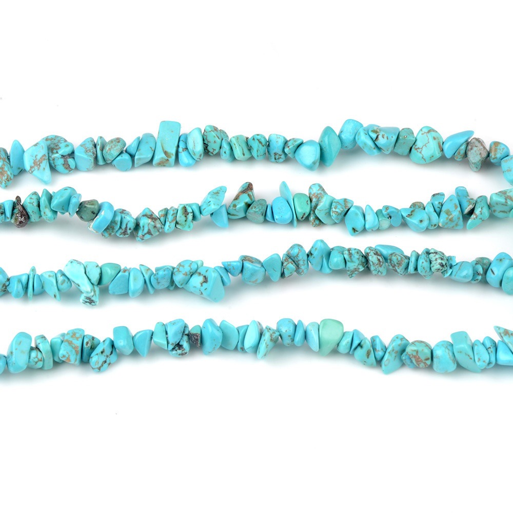 Turquoise 5-8mm, about 85cm long