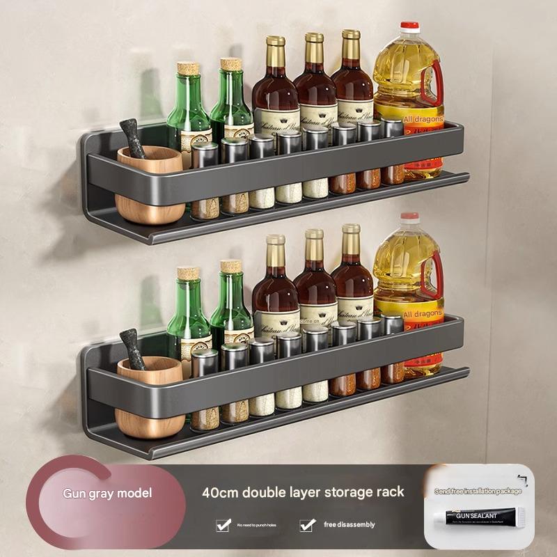 Double-layer-gun Ash-thickened kitchen rack 40cm