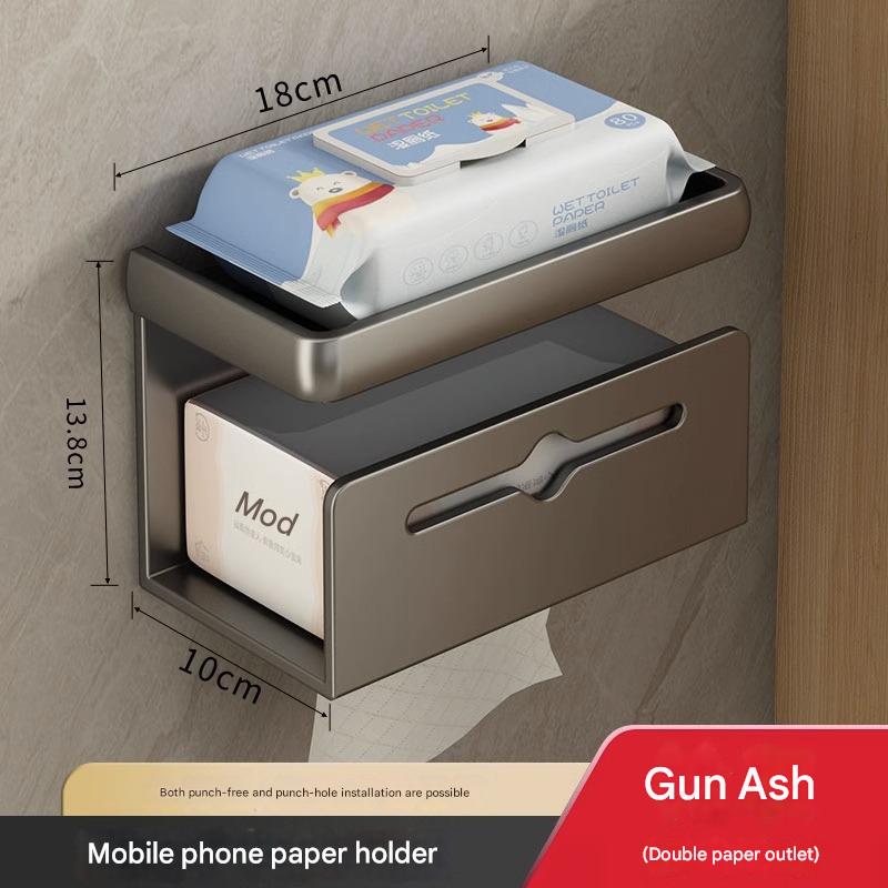 [Gun Grey Tissue Box] Thickened Double Layer-Double Drawing